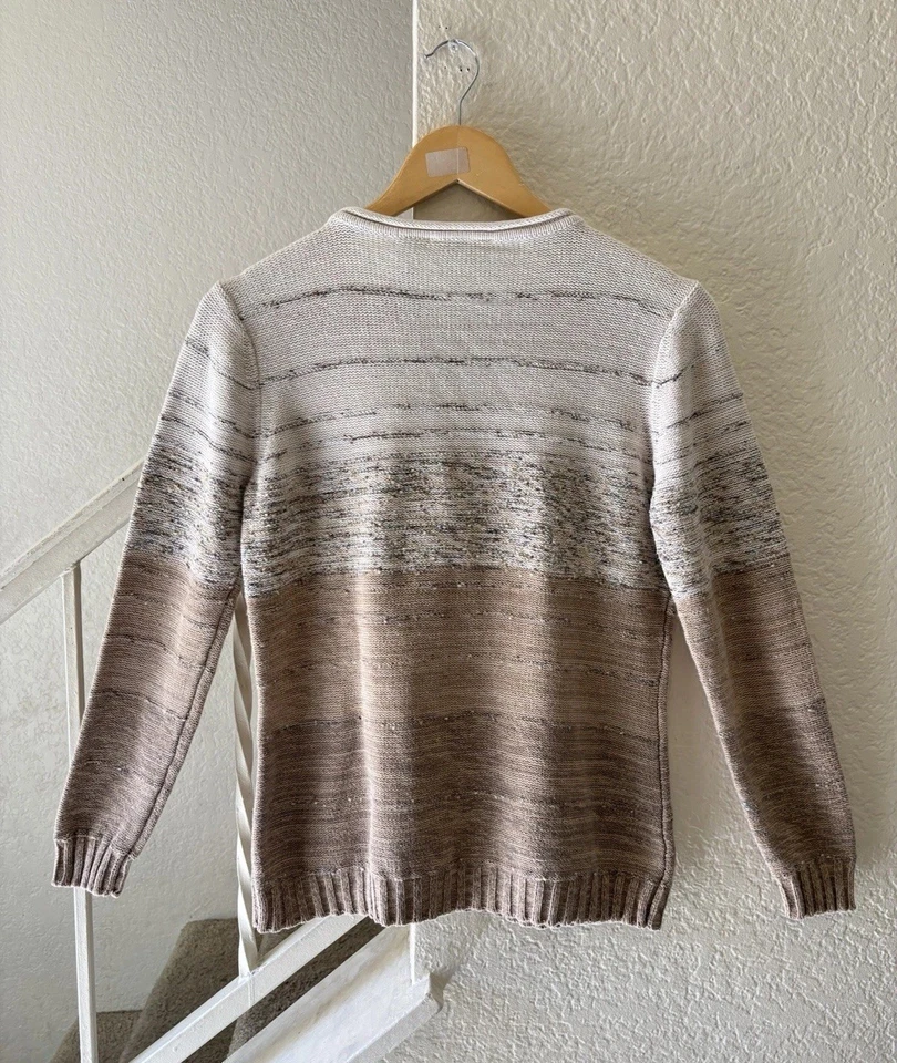 Suéter Vintage Liz Claiborne Tejido Cuello Redondo Mujer Pequeño Tono Tierra Cottagecore Foto 2 de 4