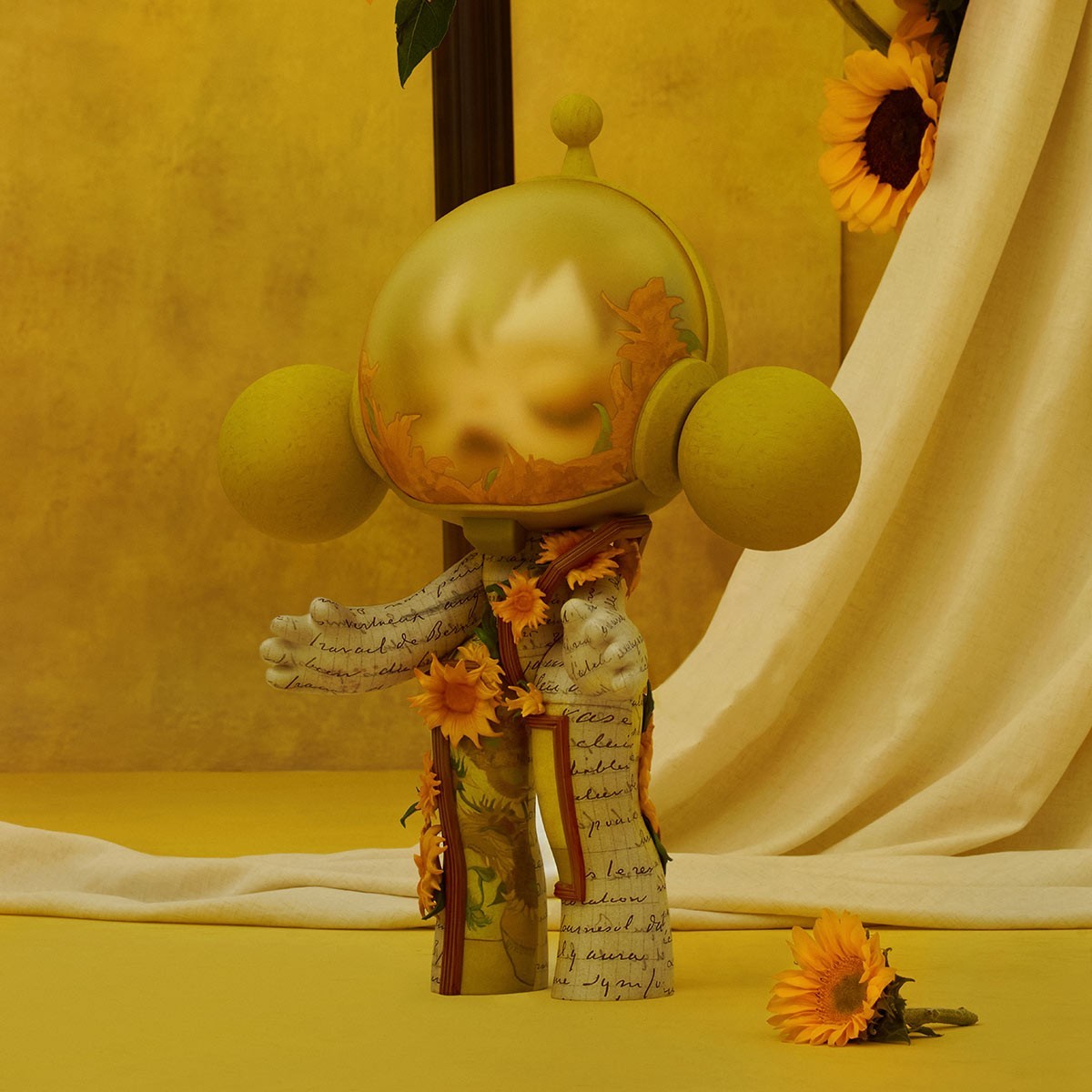 Pop Mart Mega α Skullpanda 400% Van Gogh Museum Sunflower | eBay