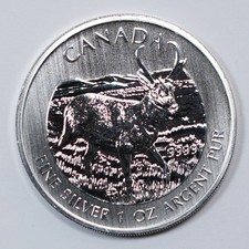 2013 Canada $5 - Wildlife Pronghorn Antelope  - 1 oz .9999 Silver
