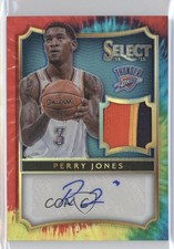 2014-15 Panini Select Materials Tie-Dye Prizm 16/25 Perry Jones III #57 Auto 5h9