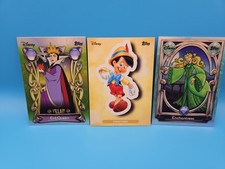 2025 Topps Disney Wonder Insert Lot - Pinocchio Sticker ES-3, Evil Queen Villain