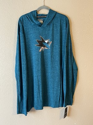 Men s 3XL NWT San Jose Sharks Fanatics Authentic Pro Lightweight Hoodie Teal
