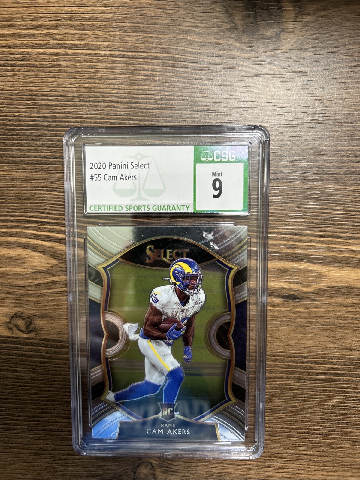 2020 Panini Select - Concourse Cam Akers #55 (RC) GRADED 9