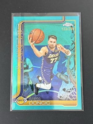 2025-26 Topps Chrome Update Basketball LUKA DONCIC Teal Refractor /299 - LAKERS