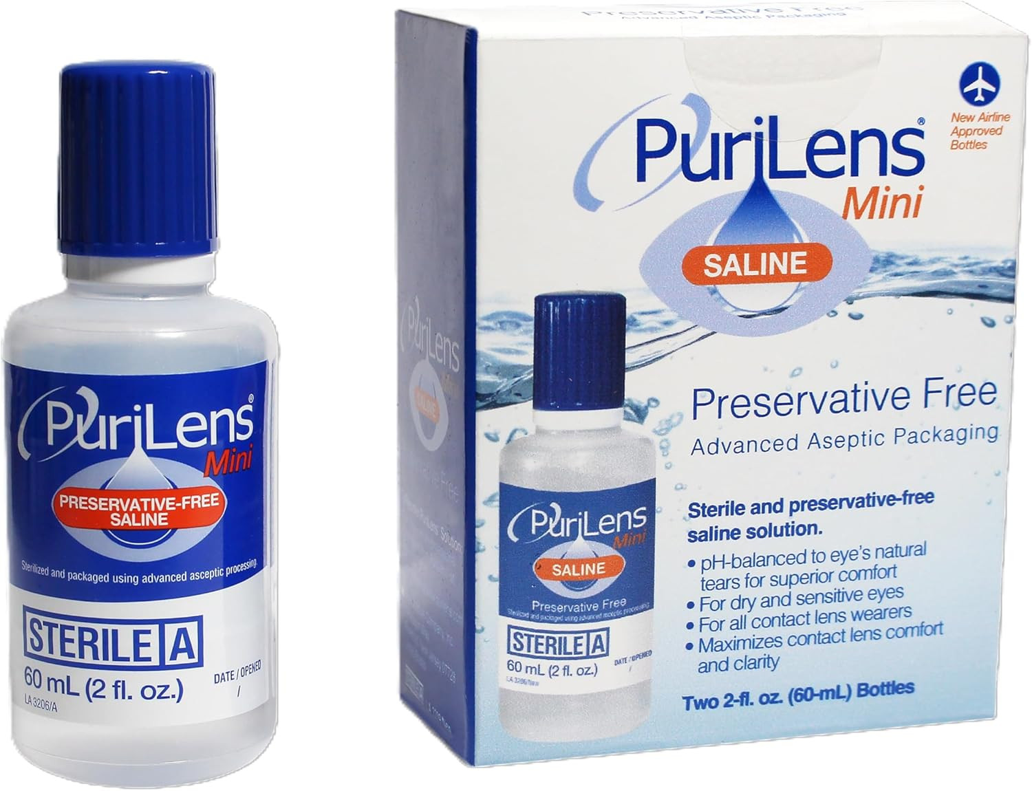 Mini Preservative-Free Contact Lens Saline 60Ml (2 Fl. Oz.) 