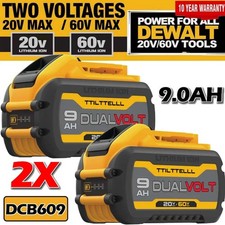 2Pack 9Ah for DeWalt FLEXVOLT 20V/60V MAX Battery Lithium-ion DCB609-2 DCB612
