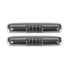 Pair Rear Third Brake Light Clear Lens Black Housing GMC Chevy