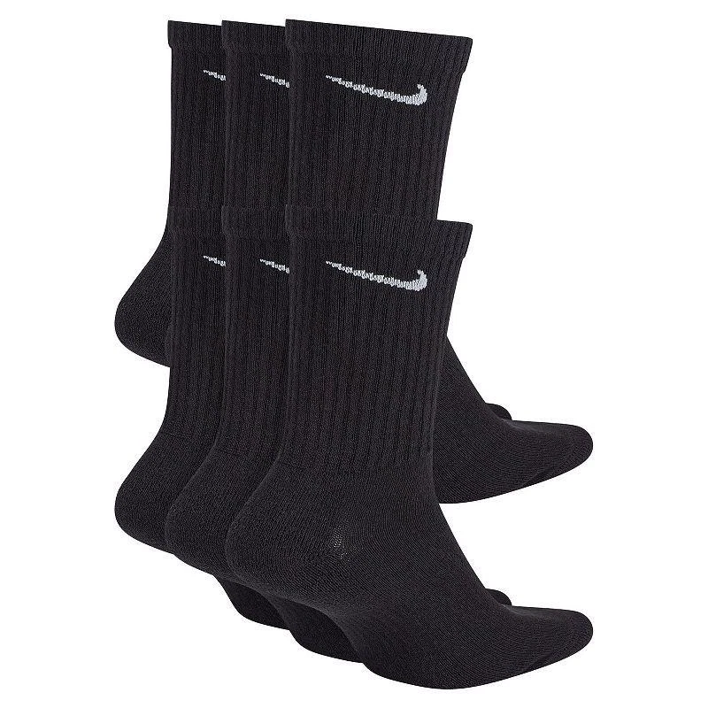 Nike Everyday Socks Mens Size Large Crew Dri-FIT Cushioned 6 Pack Size 8-12 NEW