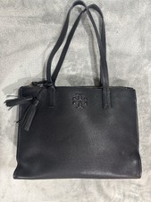 Tory Burch Black Pebbled Leather Tote