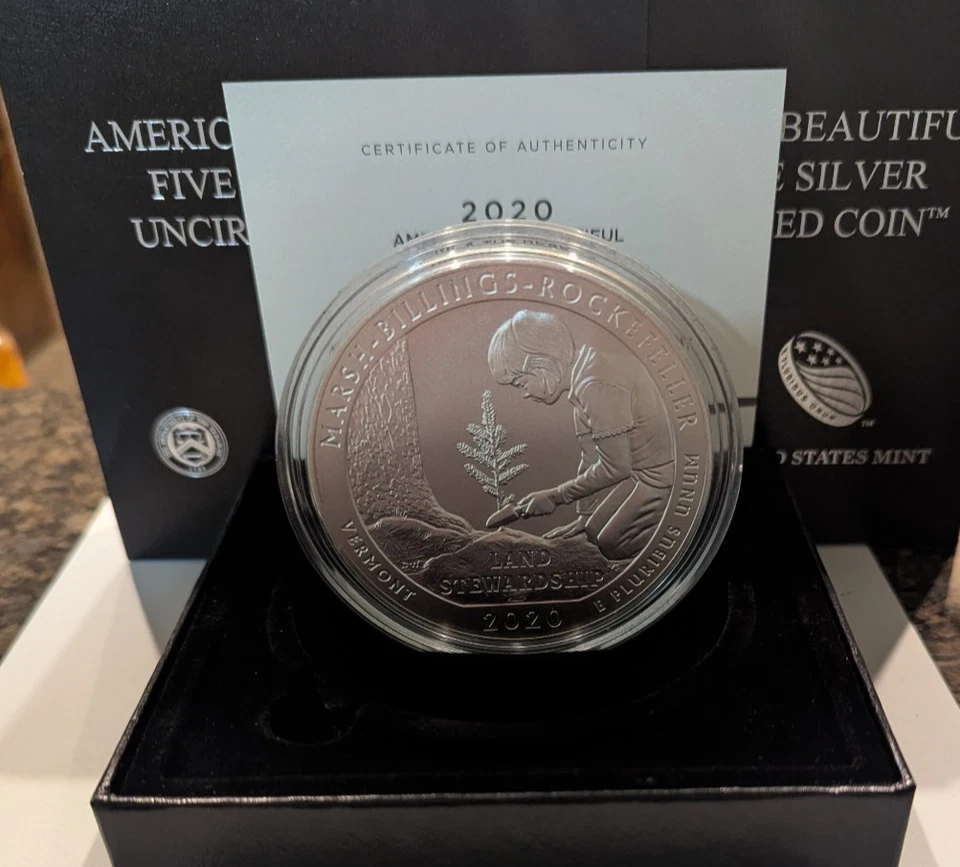 2020P 5 oz America the Beautiful ATB Vermont Marsh-Billings-Rockefeller OGP&COA - Image 3 of 3