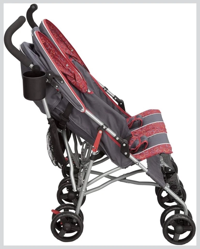 Grey Delta Children LX Side by Side Stroller - with Recline, Storage & Compact - Image 2 of 4
