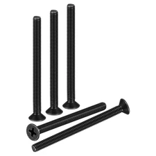 M3-0.5x35 Flat Head Machine Screws -50pcs -304 Stainless Steel -Black