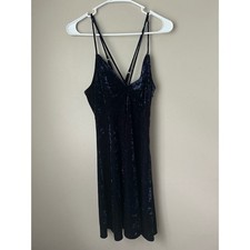American Eagle Outfitters Velvet Dress Strappy Backless Party Cocktail
