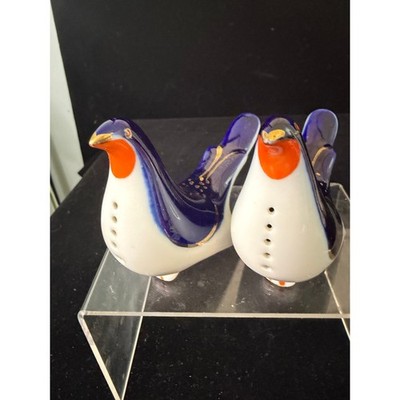 Vintage Soviet LFZ Lomonosov Porcelain Bird Salt & Pepper Shakers  Made in USSR