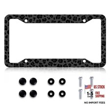 License Plate Frame Funny Animal Print License Black Leopard Cheetah Print
