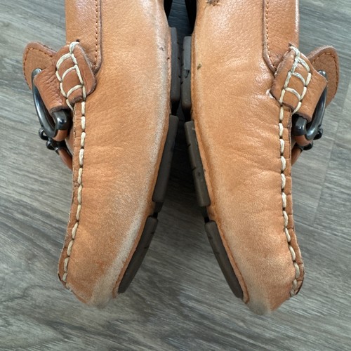 Hush Puppies 9 Driving Moccasin Double bit Leather Loafer 9M Flat Tan Moyen 41 - Picture 14 of 24