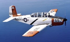 Beechcraft T-34B Mentor VT-5 PussyCats Navy Mahogany Wood Model Small Scale 1/32