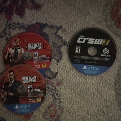 PS4 Game Discs: Red Dead Redemption II & The Crew 2