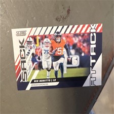 Score 2025 Nik Bonitto Sack Attack Insert #1 Denver Broncos Football