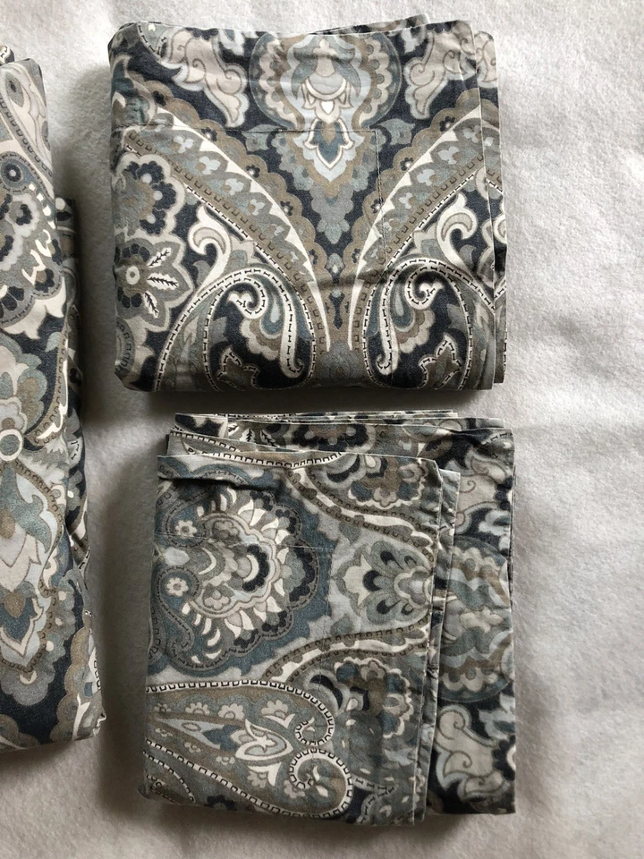 Juego de 3 fundas nórdicas Pottery Barn McKenna color topo cachemir FULL QUEEN + fundas EURO Foto 3 de 4