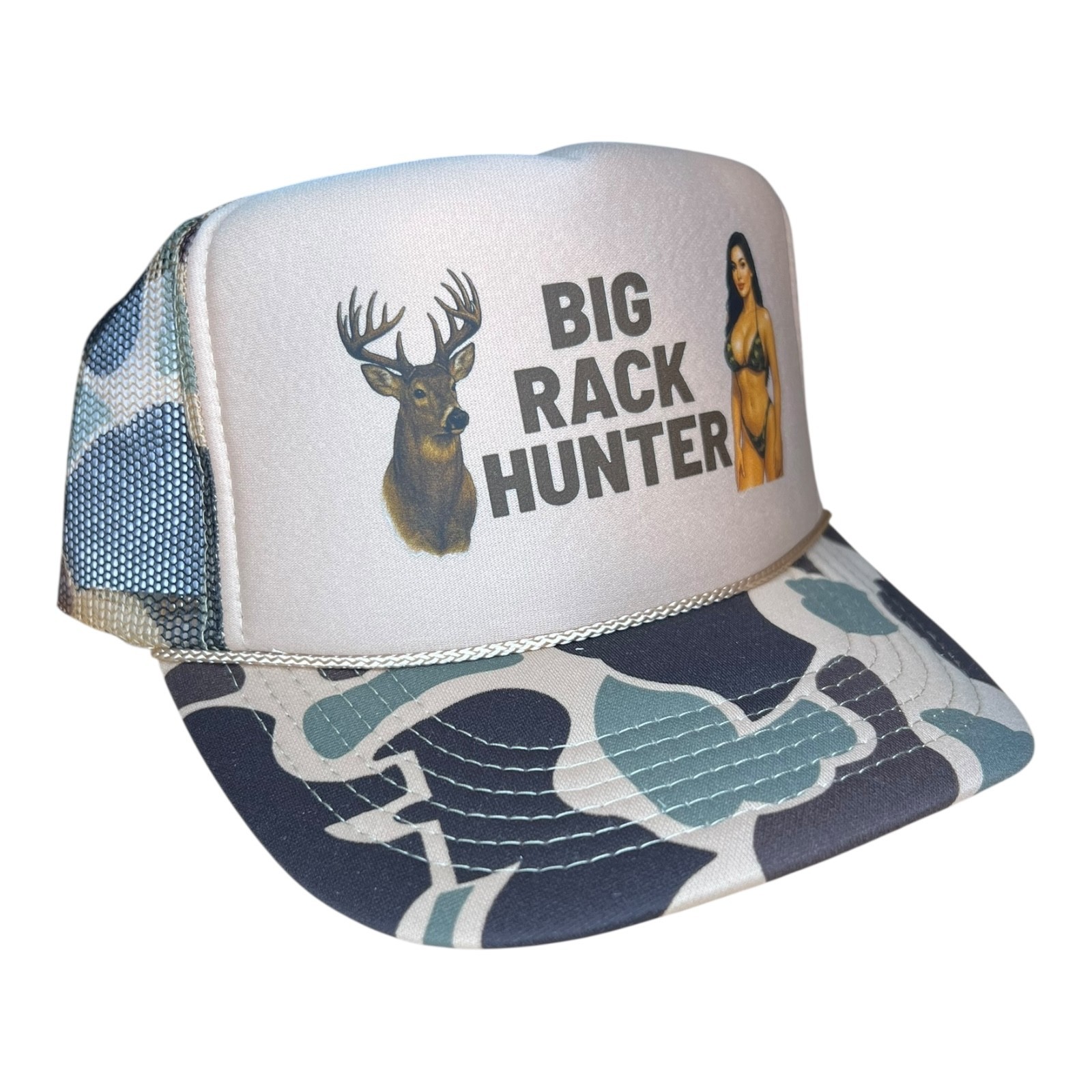 Big Rack Hunter Hat Funny Big Boobs Snapback Camouflage Gift