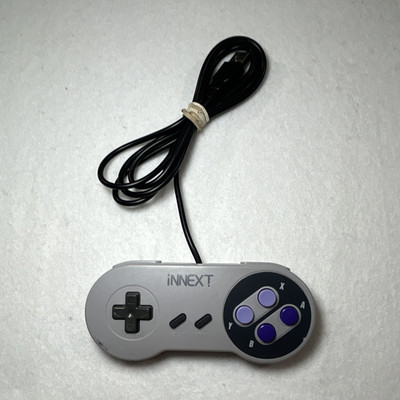 iNNEXT USB Wired SNES Style Controller for Nintendo SNES/PC Gray Purple 6ft