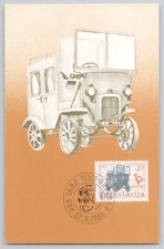 Belgrade, Yugoslavia 80th Crna Gora postal auto, Delahaye, Chrome 1983