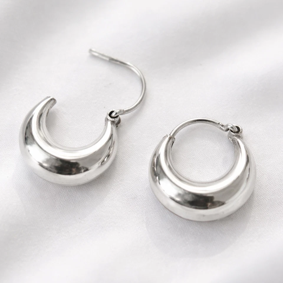 Kleine Creolen Sterling Silber 925 Ohrringe Kreolen Ohrhänger Klein J - Bild 1 von 3