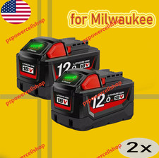 2x 12.0AH Battery For Milwaukee For M18 Extended Capacity 18V Lithium 48-11-1860