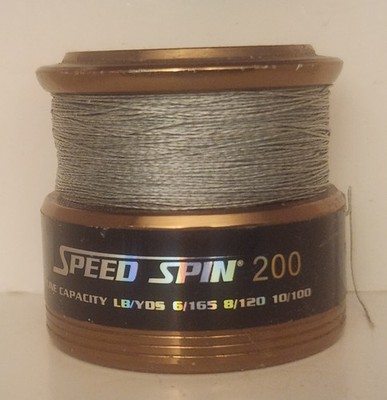 Lews American Hero Speed Spin 200 Spinner Reel Spool with Braided Line