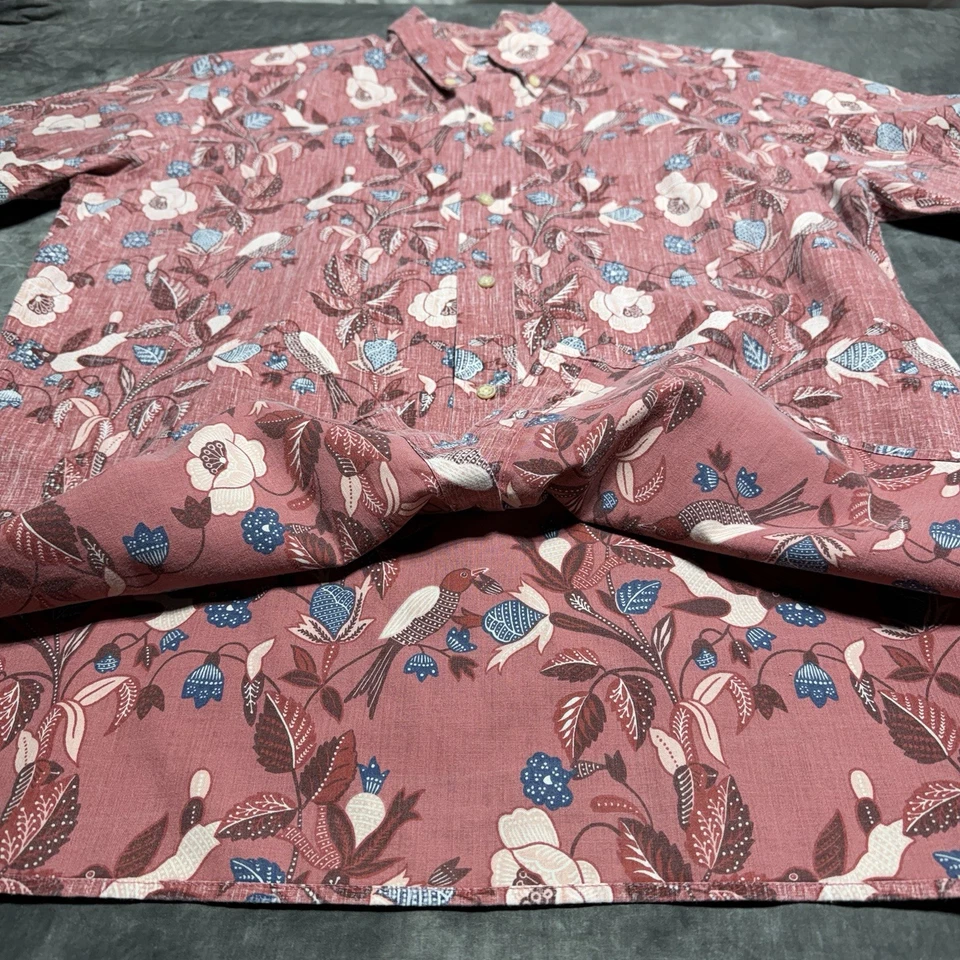 Camisa Hawaiana Reyn Spooner Estampado Reverso Floral Y Pájaros Para Hombre Grande’s Foto 3 de 4