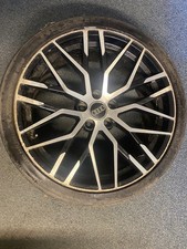 Audi A4 A6 A8 Q3 Q5 Black diamond cut 20" R8 Style Alloy Wheel& tyre 9J ET35