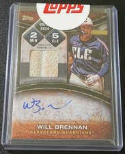 2025 Topps Series 2 Will Brennan Rounding the Bases Auto Relic Black /10