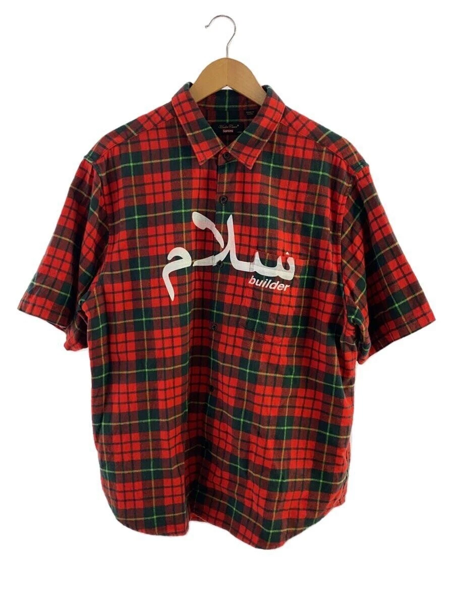Chemise en flanelle Supreme 23Ss/Undercover S/S/chemise à manches courtes/L/coton/rouge/à carreaux