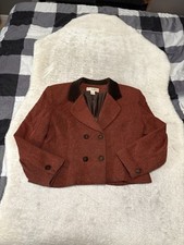 Christian Dior Women s Red Sport Blazer Jacket Wool Blend Size 14