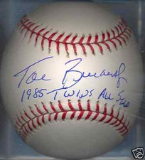 Tom Brunansky 1985 Minnesota Twins All Star Autographed Signed OML Baseball COA 