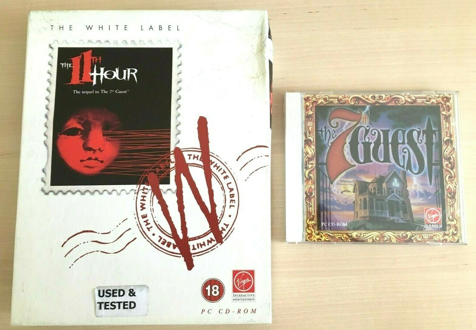 The 11th Hour & The 7th Guest PC BIG BOX Vintage Rare Horror Puzzle Bundle Lot