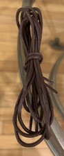 Unisex Dark Brown Color Waxed Round Cord String Dress Shoe Laces New 46  