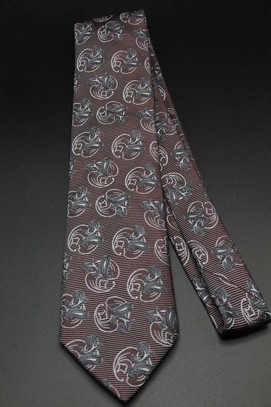 Corbata JOHN W NORDSTROM. Púrpura con cachemira gris y blanca. Foto 2 de 4