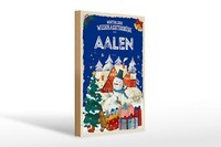 Holzschild WeihnachtsgrüßE Aalen Geschenk Deko Fest Schild 20X30 Cm