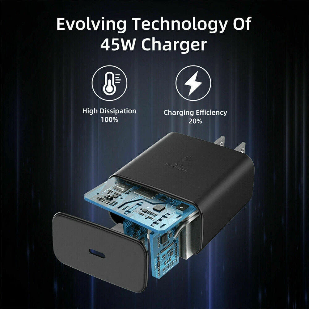 45w Type USB-C Super Fast Wall Charger +6FT Cable For Samsung Galaxy S23 S22 S21 image 5