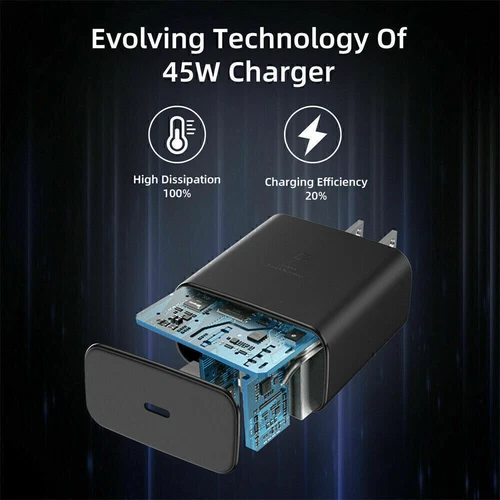 45w Type USB-C Super Fast Wall Charger +6FT Cable For Samsung Galaxy S23 S22 S21 image 5