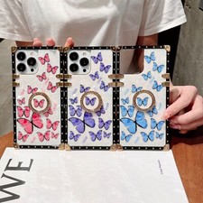 Luxury Butterfly Ring Phone Case For iPhone 11 12 13 14 Motorola Huawei Nova LG