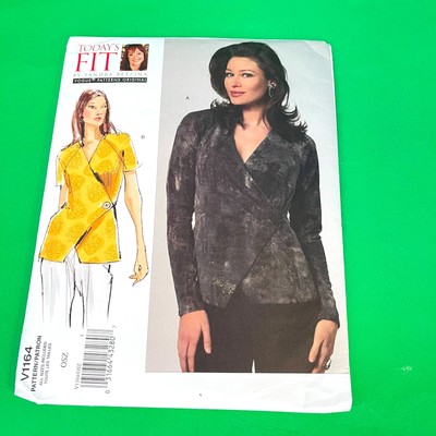 Vogue V1164 Sandra Betzina Top Blouse Sizes Bust 32 to 55 Pattern Uncut