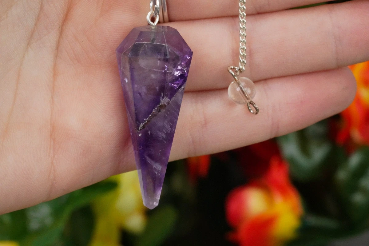 Amethyst Crystal Pendulum - Dowsing Healing Pendulum - Reiki Healing  Crystals | eBay