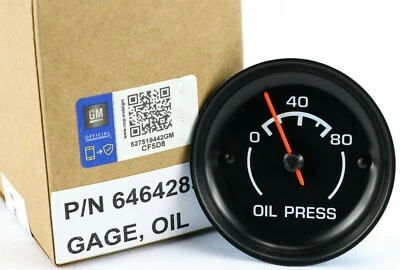1975-1976 Corvette Oil Pressure Gauge GM #6464285 Oil Press Resto Part C3 NEW - Image 1 of 4
