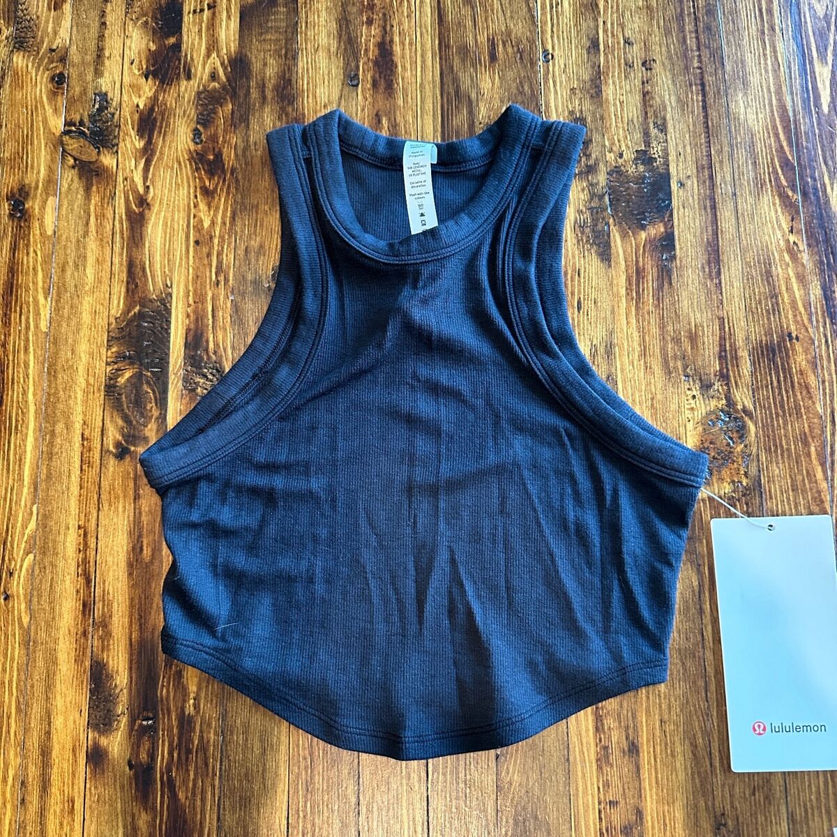 New Lululemon Hold Tight Cropped Tank Top Ribbed Soft Black New Lululemon Hold Tight Cropped Tank Top Ribbed Soft Black