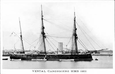 British Royal Navy Battleship Gunboat HMS Vestal SHIPPING NAVAL OLD PHOTO