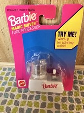 Vintage Barbie Magic Moves Food Processor Wind-Up Action New Free Shipping