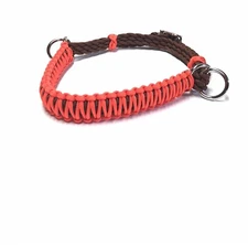 side pull hackamore attachment with a whoa orange and brown.. mini to draft siz